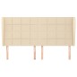 vidaXL Kopfteil mit Ohren Creme 203x23x118/128 cm Stoff vidaXL Kopfteil mit Ohren Creme 203x23x118/128 cm Stoff