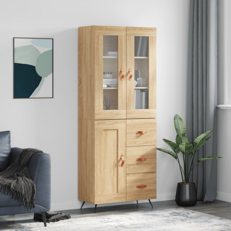 Highboard Sonoma-Eiche 69,5x34x180 cm Holzwerkstoff Highboard Sonoma-Eiche 69,5x34x180 cm Holzwerkstoff