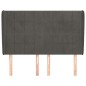vidaXL Kopfteil mit Ohren Dunkelgrau 147x23x118/128 cm Samt