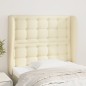 vidaXL Kopfteil mit Ohren Creme 83x23x118/128 cm Kunstleder vidaXL Kopfteil mit Ohren Creme 83x23x118/128 cm Kunstleder