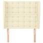 vidaXL Kopfteil mit Ohren Creme 83x23x118/128 cm Kunstleder vidaXL Kopfteil mit Ohren Creme 83x23x118/128 cm Kunstleder