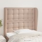 vidaXL Kopfteil mit Ohren Cappuccino-Braun 93x23x118/128 cm Kunstleder vidaXL Kopfteil mit Ohren Cappuccino-Braun 93x23x118/128 cm Kunstleder