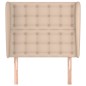 vidaXL Kopfteil mit Ohren Cappuccino-Braun 93x23x118/128 cm Kunstleder vidaXL Kopfteil mit Ohren Cappuccino-Braun 93x23x118/128 cm Kunstleder