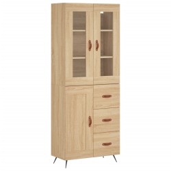 Highboard Sonoma-Eiche 69,5x34x180 cm Holzwerkstoff