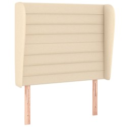 vidaXL Kopfteil mit Ohren Creme 103x23x118/128 cm Stoff