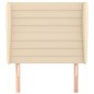 vidaXL Kopfteil mit Ohren Creme 103x23x118/128 cm Stoff vidaXL Kopfteil mit Ohren Creme 103x23x118/128 cm Stoff