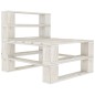7-tlg. Garten-Lounge-Set aus Paletten Holz Weiß 7-tlg. Garten-Lounge-Set aus Paletten Holz Weiß