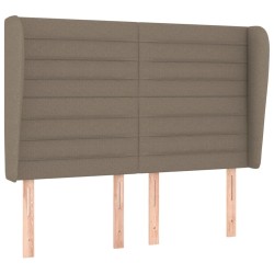 vidaXL Kopfteil mit Ohren Taupe 147x23x118/128 cm Stoff