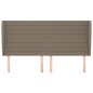 vidaXL Kopfteil mit Ohren Taupe 183x23x118/128 cm Stoff