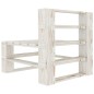 7-tlg. Garten-Lounge-Set aus Paletten Holz Weiß 7-tlg. Garten-Lounge-Set aus Paletten Holz Weiß