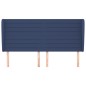 vidaXL Kopfteil mit Ohren Blau 183x23x118/128 cm Stoff