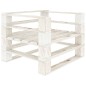 7-tlg. Garten-Lounge-Set aus Paletten Holz Weiß 7-tlg. Garten-Lounge-Set aus Paletten Holz Weiß