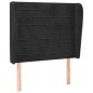 vidaXL Kopfteil mit Ohren Schwarz 83x23x118/128 cm Samt vidaXL Kopfteil mit Ohren Schwarz 83x23x118/128 cm Samt