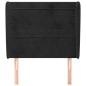 vidaXL Kopfteil mit Ohren Schwarz 83x23x118/128 cm Samt vidaXL Kopfteil mit Ohren Schwarz 83x23x118/128 cm Samt