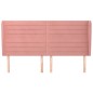 vidaXL Kopfteil mit Ohren Rosa 183x23x118/128 cm Samt