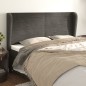 vidaXL Kopfteil mit Ohren Dunkelgrau 203x23x118/128 cm Samt vidaXL Kopfteil mit Ohren Dunkelgrau 203x23x118/128 cm Samt