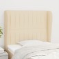 vidaXL Kopfteil mit Ohren Creme 103x23x118/128 cm Stoff vidaXL Kopfteil mit Ohren Creme 103x23x118/128 cm Stoff