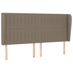 vidaXL Kopfteil mit Ohren Taupe 163x23x118/128 cm Stoff
