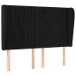 vidaXL Kopfteil mit Ohren Schwarz 147x23x118/128 cm Samt