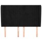 vidaXL Kopfteil mit Ohren Schwarz 147x23x118/128 cm Samt