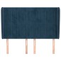 vidaXL Kopfteil mit Ohren Dunkelblau 147x23x118/128 cm Samt