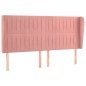vidaXL Kopfteil mit Ohren Rosa 203x23x118/128 cm Samt vidaXL Kopfteil mit Ohren Rosa 203x23x118/128 cm Samt