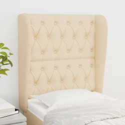 vidaXL Kopfteil mit Ohren Creme 83x23x118/128 cm Stoff