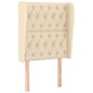 vidaXL Kopfteil mit Ohren Creme 83x23x118/128 cm Stoff vidaXL Kopfteil mit Ohren Creme 83x23x118/128 cm Stoff