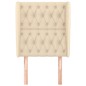 vidaXL Kopfteil mit Ohren Creme 83x23x118/128 cm Stoff vidaXL Kopfteil mit Ohren Creme 83x23x118/128 cm Stoff