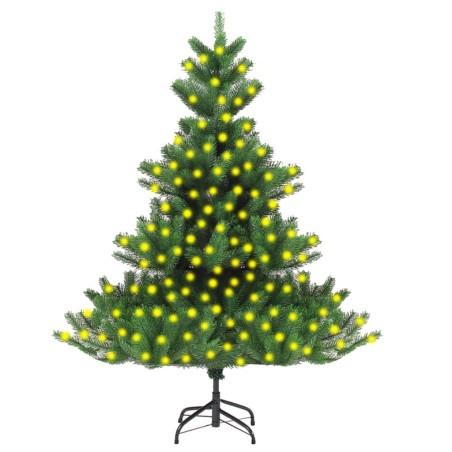 vidaXL Künstlicher Weihnachtsbaum Nordmann mit Beleuchtung Grün 210 cm