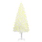 vidaXL Künstlicher Weihnachtsbaum mit Beleuchtung Weiß 210 cm vidaXL Künstlicher Weihnachtsbaum mit Beleuchtung Weiß 210 cm