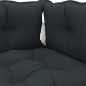 Garten-Paletten-Ecksofa mit Kissen in Anthrazit Holz Garten-Paletten-Ecksofa mit Kissen in Anthrazit Holz