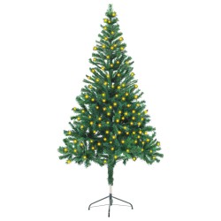 vidaXL Künstlicher Weihnachtsbaum Beleuchtung Ständer 150cm 380 Zweige