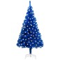 vidaXL Künstlicher Weihnachtsbaum mit Beleuchtung & Ständer Blau 120cm vidaXL Künstlicher Weihnachtsbaum mit Beleuchtung & Ständer Blau 120cm