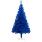 vidaXL Künstlicher Weihnachtsbaum mit Beleuchtung & Ständer Blau 120cm vidaXL Künstlicher Weihnachtsbaum mit Beleuchtung & Ständer Blau 120cm