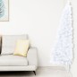 vidaXL Künstlicher Halb-Weihnachtsbaum Beleuchtung Ständer Weiß 210 cm vidaXL Künstlicher Halb-Weihnachtsbaum Beleuchtung Ständer Weiß 210 cm
