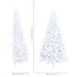 vidaXL Künstlicher Halb-Weihnachtsbaum Beleuchtung Ständer Weiß 210 cm vidaXL Künstlicher Halb-Weihnachtsbaum Beleuchtung Ständer Weiß 210 cm