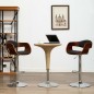 Barhocker 2 Stk. Grau Bugholz und Stoff Barhocker 2 Stk. Grau Bugholz und Stoff