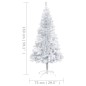 vidaXL Künstlicher Weihnachtsbaum Beleuchtung & Ständer Silber 150 cm vidaXL Künstlicher Weihnachtsbaum Beleuchtung & Ständer Silber 150 cm