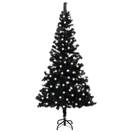vidaXL Künstlicher Weihnachtsbaum Beleuchtung & Ständer Schwarz 120 cm