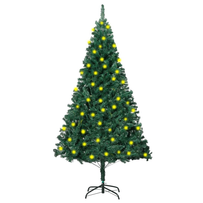 vidaXL Künstlicher Weihnachtsbaum Beleuchtung Buschige Zweige 150 cm vidaXL Künstlicher Weihnachtsbaum Beleuchtung Buschige Zweige 150 cm