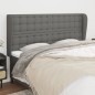 vidaXL Kopfteil mit Ohren Dunkelgrau 203x23x118/128 cm Stoff vidaXL Kopfteil mit Ohren Dunkelgrau 203x23x118/128 cm Stoff