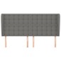 vidaXL Kopfteil mit Ohren Dunkelgrau 203x23x118/128 cm Stoff vidaXL Kopfteil mit Ohren Dunkelgrau 203x23x118/128 cm Stoff