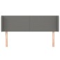 vidaXL Kopfteil mit Ohren Dunkelgrau 147x16x78/88 cm Stoff vidaXL Kopfteil mit Ohren Dunkelgrau 147x16x78/88 cm Stoff