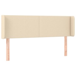 vidaXL Kopfteil mit Ohren Creme 147x16x78/88 cm Stoff