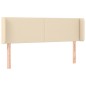 vidaXL Kopfteil mit Ohren Creme 147x16x78/88 cm Stoff