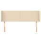 vidaXL Kopfteil mit Ohren Creme 147x16x78/88 cm Stoff