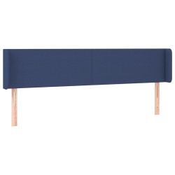 vidaXL Kopfteil mit Ohren Blau 163x16x78/88 cm Stoff