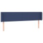 vidaXL Kopfteil mit Ohren Blau 163x16x78/88 cm Stoff