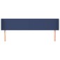 vidaXL Kopfteil mit Ohren Blau 163x16x78/88 cm Stoff